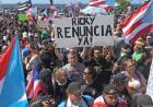 PUERTO RICO: CUARTO DÍA DE PROTESTAS EXIGIENDO LA RENUNCIA DEL GOBERNADOR RICARDO ROSSELLÓ