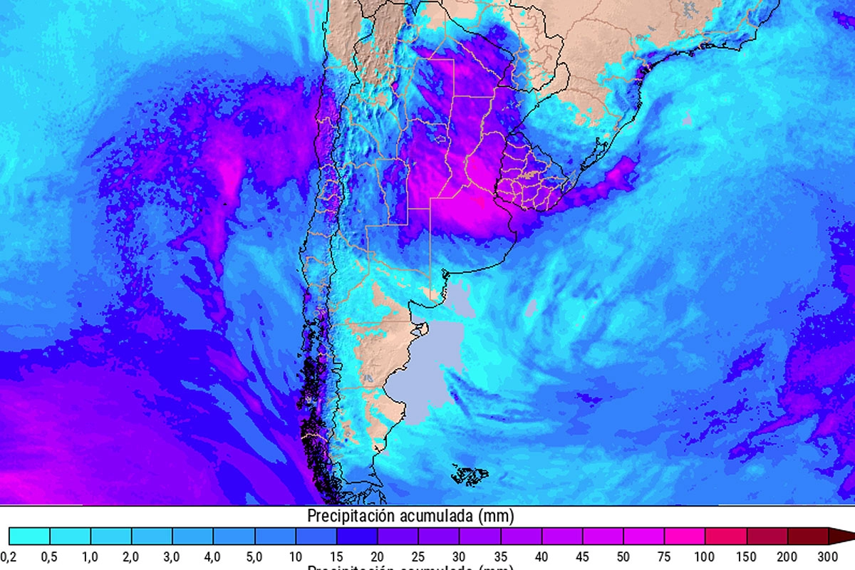 ALERTA METEOROLÓGICA: MÁS DE 80 MM DE LLUVIA EN EL CENTRO DE ARGENTINA