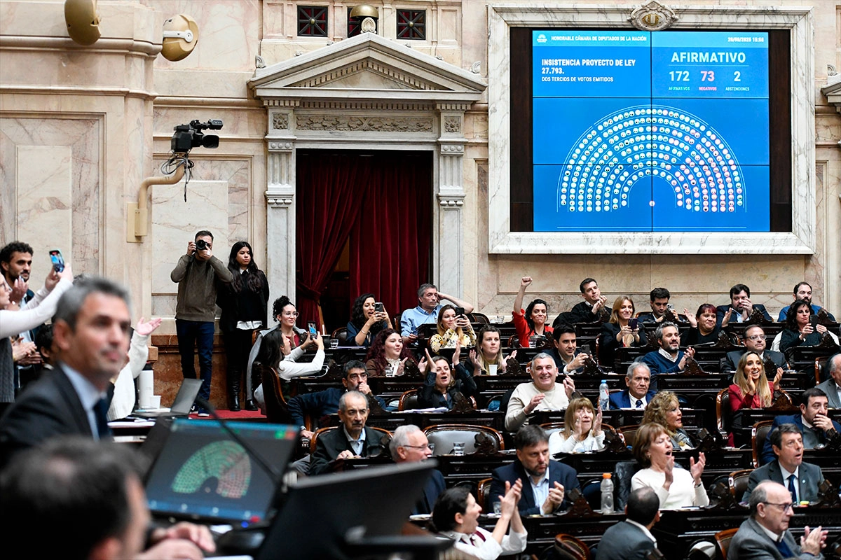 DIPUTADOS RECHAZÓ EL VETO DE MILEI A LA LEY DE EMERGENCIA EN DISCAPACIDAD