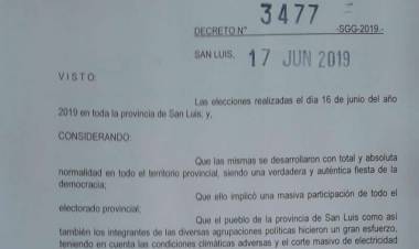 DECRETARON ASUETO PARA ESTE MARTES 18 DE JUNIO PARA LA ADMINISTRACIÓN PÚBLICA PROVINCIAL