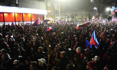 HINCHAS DE SAN LORENZO COPAN AVENIDA LA PLATA PARA CELEBRAR LA VUELTA A BOEDO