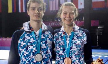 LOS HERMANOS ISABEL Y PASCUAL DI TELLA SUMARON DOS MEDALLAS EN ESGRIMA