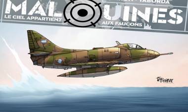 NUEVE AÑOS DE LA HISTORIETA FRANCESA QUE HOMENAJEA A NUESTROS HALCONES... 38 AÑOS DE LA GESTA DE MALVINAS
