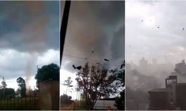 UN IMPRESIONANTE TORNADO EN MISIONES PROVOCÓ DESTROZOS