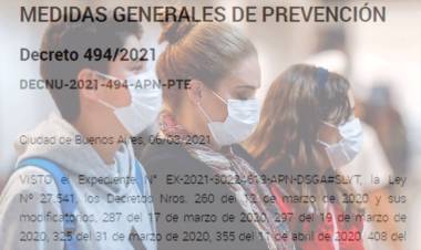CORONAVIRUS EN ARGENTINA: NUEVO DNU QUE FLEXIBILIZA RESTRICCIONES EN EL MARCO DE LA PANDEMIA