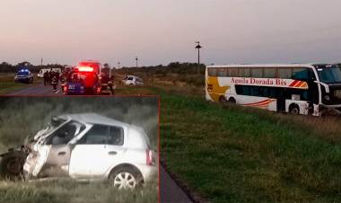 TRAGEDIA EN SANTA FE: TRES PERSONAS MURIERON AL CHOCAR UN COLECTIVO Y UN AUTO EN EL NORTE PROVINCIAL