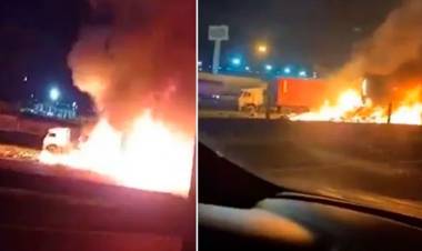 OCURRIÓ EN AUTOPISTA PANAMERICANA: CHOQUE E INCENDIO DE CAMIÓN, CONFIRMAN AL MENOS CUATRO MUERTOS Y SEIS HERIDOS