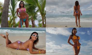 PERIODISTA, CON CASI 50 AÑOS, MOSTRÓ SU INFERNAL LOMAZO EN MICROBIKINIS