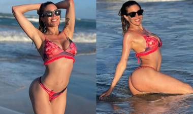 REDOBLÓ LA APUESTA CON FOTOS EN EL MAR, TRAS LAS CRÍTICAS POR SU COLA OPERADA