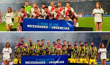 RIVER Y ROSARIO CENTRAL DIERON UN MENSAJE DEL FÚTBOL CONTRA EL DNU DE MILEI