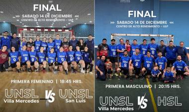 ILUSIÓN x 2: CLUB UNIVERSITARIO DE VILLA MERCEDES JUEGA LAS FINALES MASCULINO Y FEMENINO DEL HANDBALL DE LA PROVINCIA DE SAN LUIS