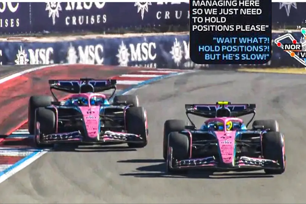 FRANCO COLAPINTO DESOBEDECIÓ LAS ÓRDENES DE ALPINE Y SUPERÓ A GASLY EN AUSTIN