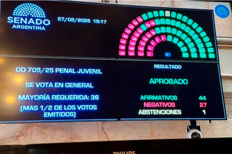 El Senado aprobó la baja de imputabilidad a 14 años