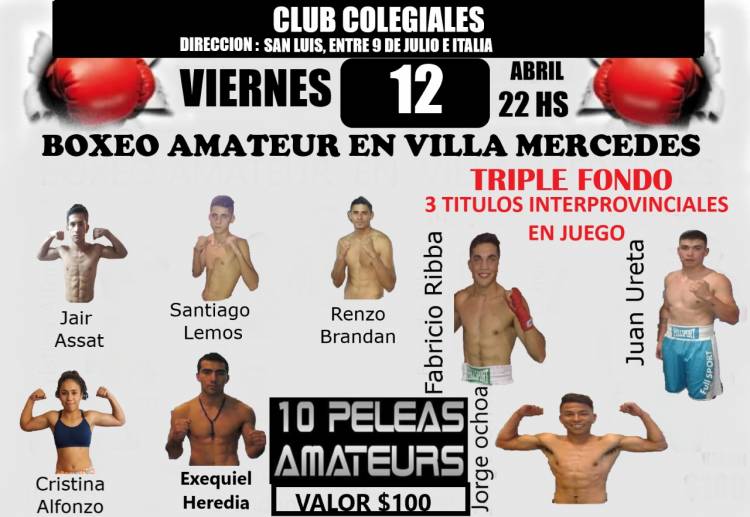 ESTE VIERNES VUELVE EL BOXEO AMATEUR EN VILLA MERCEDES