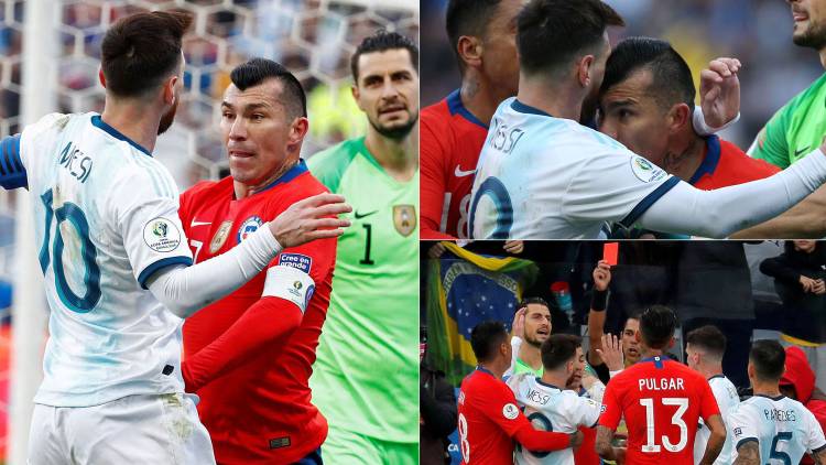 ARGENTINA ES TERCERA, CON MESSI EXPULSADO Y BAJO PROTESTA