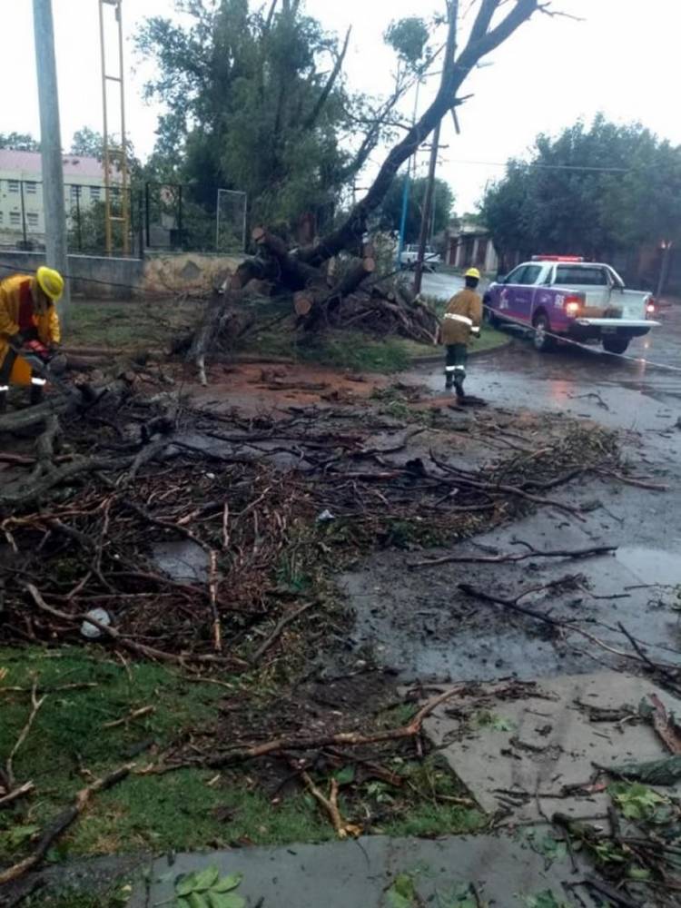 TRAS EL TEMPORAL, SAN LUIS SOLIDARIO TRABAJA EN VILLA MERCEDES EN ACCIONES CONJUNTA CON LA INTENDENCIA Y DEFENSA CIVIL