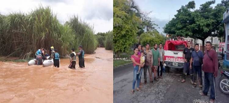 SALTA: LA POLICÍA RESCATÓ A CINCO PERSONAS POR LA CRECIDA DE UN RÍO