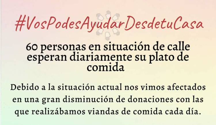 TUCUMÁN: 60 PERSONAS DE LA CALLE  NECESITAN NUESTRA AYUDA