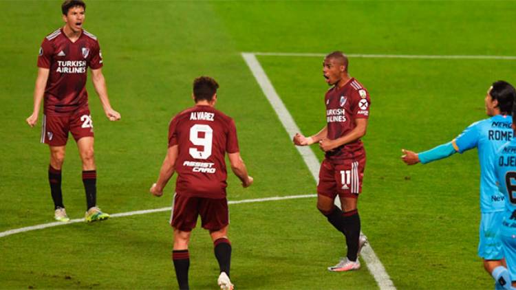 EN PERÚ RIVER NO DEJÓ DUDAS Y VOLVIÓ A GOLEAR A BINACIONAL POR LA LIBERTADORES, FUE 6-0 Y QUEDÓ A UN PASO DE CLASIFICAR