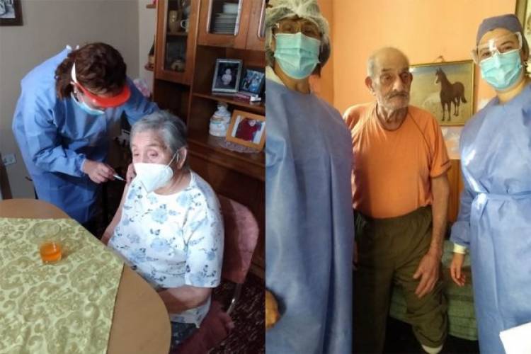 PLAN DE VACUNACIÓN EN LA PROVINCIA DE SAN LUIS: ADULTOS MAYORES DE 90 AÑOS RECIBIERON LA VACUNA EN SUS DOMICILIOS