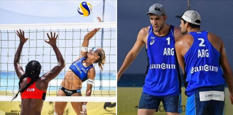 LAS DUPLAS ARGENTINAS DE BEACH VÓLEY PARTICIPARON EN EL TORNEO QUE CANCÚN QUE REPARTE PUNTOS PARA TOKIO 2020