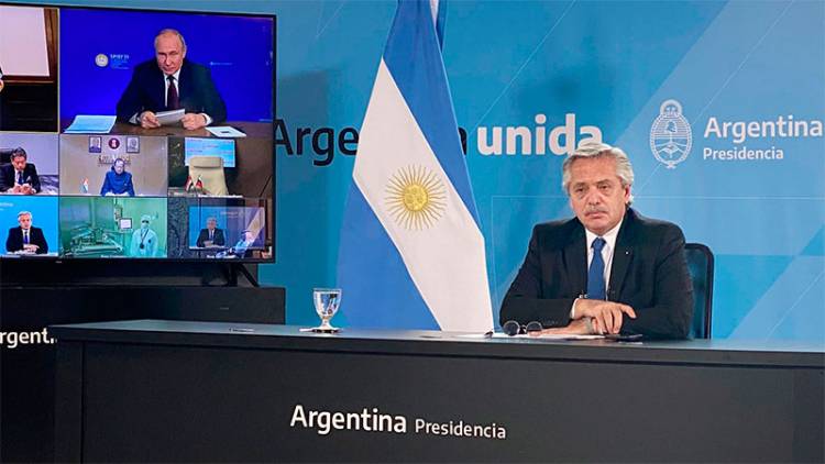 FERNÁNDEZ Y PUTIN OFICIALIZARON EL ACUERDO POR VIDEOLLAMADA Y ANUNCIARON QUE SE INICIA LA PRODUCCIÓN ARGENTINA DE LA SPUTNIK V