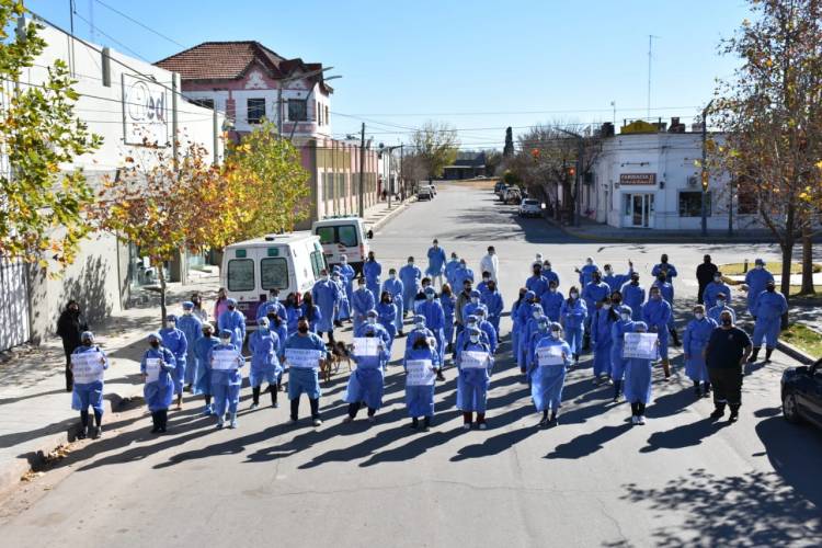 SAN LUIS: GRAN DESPLIEGUE EN TILISARAO DONDE PARTICIPARON 120 PERSONAS DE UN RASTRILLAJE PARA DETECTAR CASOS POSITIVOS