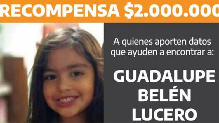 SAN LUIS: OFRECEN $2 MILLONES PARA OBTENER DATOS QUE AYUDEN A ENCONTRAR A GUADALUPE LUCERO DESAPARECIDA DESDE EL LUNES