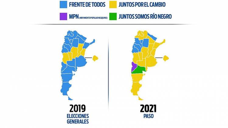MAPA POLÍTICO: JUNTOS POR EL CAMBIO SE IMPUSO EN DISTRITOS CLAVE