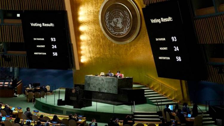 CON VOTO AFIRMATIVO DE ARGENTINA, LA ASAMBLEA GENERAL DE LA ONU SUSPENDIÓ A RUSIA DEL CONSEJO DE DD.HH.