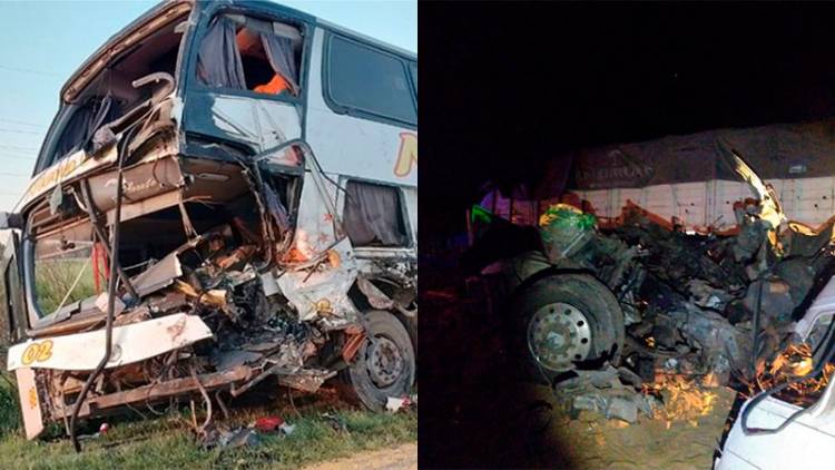 TRES MUERTOS Y SIETE HERIDOS EN CHACO TRAS CHOQUE ENTRE DOS CAMIONES Y UN COLECTIVO