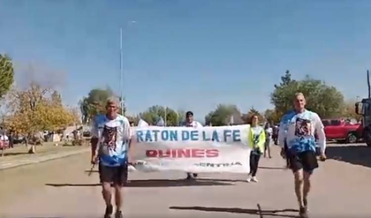 SAN LUIS: LLEGADA A VILLA DE LA QUEBRADA DE LA “MARATÓN DE LA FE” DESDE QUINES