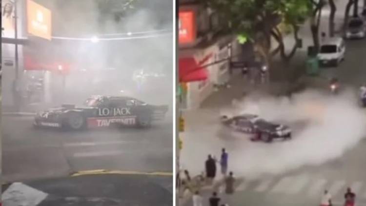 MARCOS DI PALMA HIZO TROMPOS CON SU AUTO EN PLENO CENTRO DE PERGAMINO Y FUE DENUNCIADO